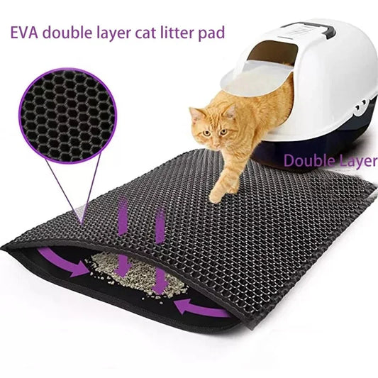 Double Layer Cat Litter Mat - WaggleWhiskers